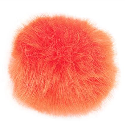 Pompon finta pelliccia Arancione - cm. 5