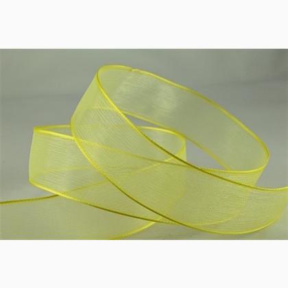 Nastro Organza con bordi rinforzati 25mm - Giallo