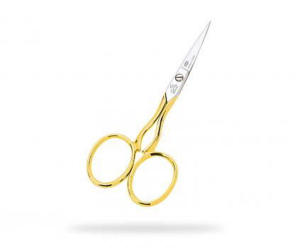 Forbici Personalizzate Manico dorato 9 cm. - Conf. ecopelle