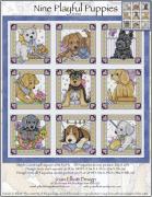 Nine Playful Puppies