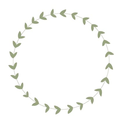 Tela prestampata Corona di foglioline