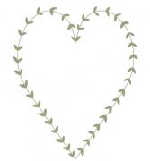 Tela prestampata Cuore di foglioline