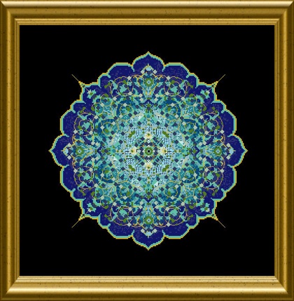 The Blue Moroccan Lace Mandala
