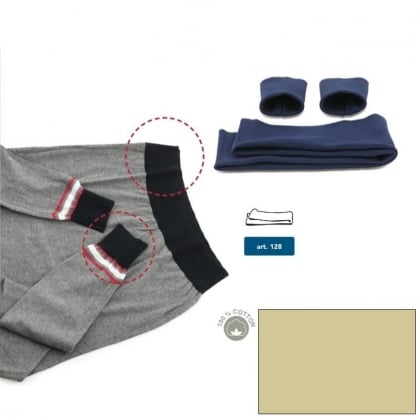 Bordi in maglia di cotone - Beige