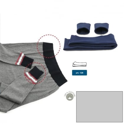 Bordi in maglia di cotone - Grigio chiaro