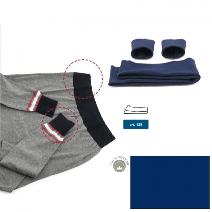 Bordi in maglia di cotone - Blu chiaro