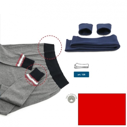 Bordi in maglia di cotone - Rosso