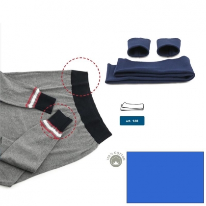 Bordi in maglia di cotone - Bluette