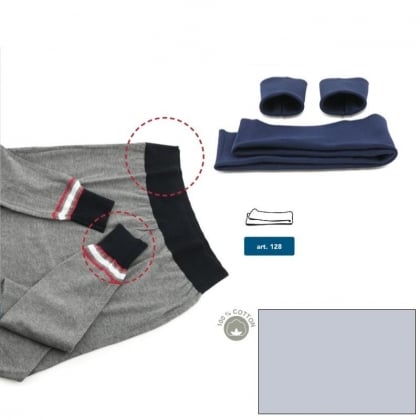 Bordi in maglia di cotone - Grigio melange