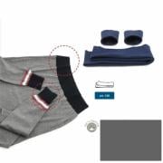 Bordi in maglia di cotone - Grigio scuro