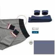 Bordi in maglia di cotone - Avio
