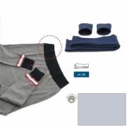 Bordi in maglia di cotone - Grigio melange
