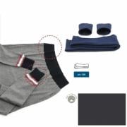 Bordi in maglia di cotone - Grigio mel.scuro