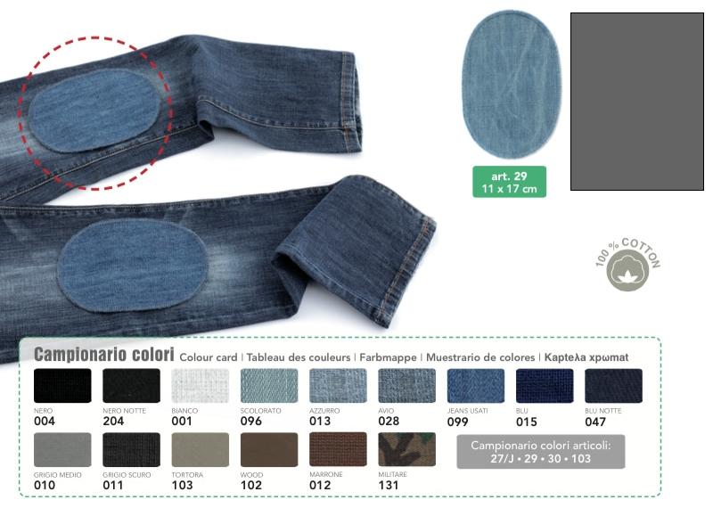 Toppe Termoadesive Jeans - Grigio scuro da Marbet Due - Toppe Termoadesive  Jeans - Marbet Mercerie Accessori & Merceria - Casa Cenina