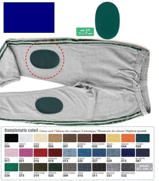 Toppe Termoadesive Ovali MARBET Colore 015 Jeans Blu 17 X 11cm
