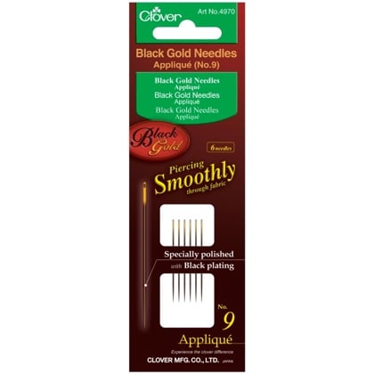 Aghi per Applique/Sharps - Nero/Oro n. 9