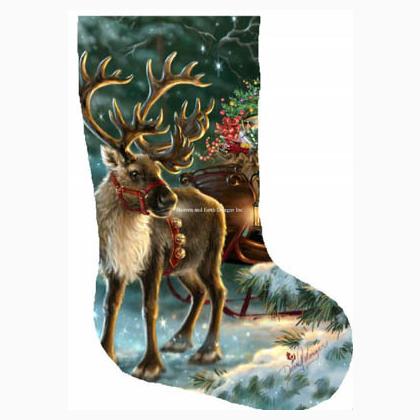 Enchanted Christmas Reindeer Stocking