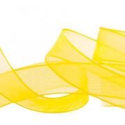 Nastro Organza con bordi rinforzati 10mm - Giallo