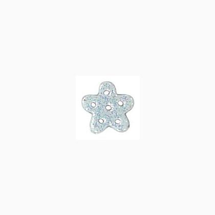 Bottone - Blue Glitter Snowflake, Small