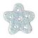 Bottone - Blue Glitter Snowflake, Small