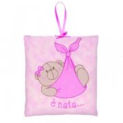 Fiocco Nascita Orso - Rosa