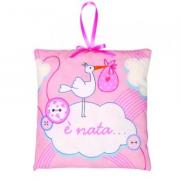 Fiocco Nascita Cicogna - Rosa