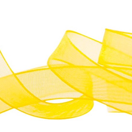 Nastro Organza con bordi rinforzati 10mm - Giallo