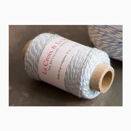 Cordoncino Baker\'s Twine Bianco/Celeste