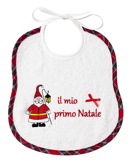 Il Mio Primo Natale Punto Croce.Bavaglino Il Mio Primo Natale Da Filet Per I Bimbi Ricamabili Punto Croce Bavaglia Casa Cenina