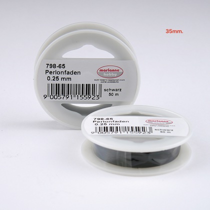 Filo di nylon 0.35mm. Nero
