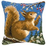 Cuscino: Scoiattolo in inverno