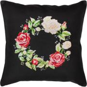Cuscino - Corona di Rose - Nero