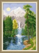 Waterfall in the montains