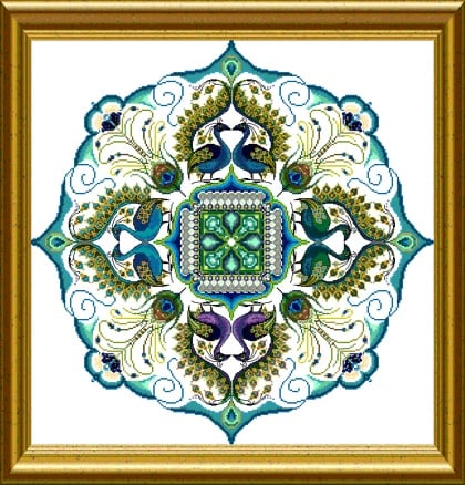 Sparkling Peacock Mandala