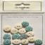 Hearts - Bottoni in legno - 15 mm - Azzurro