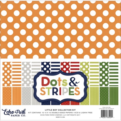 Set Carta da Decorazioni - Little Boy Dots & Stripe