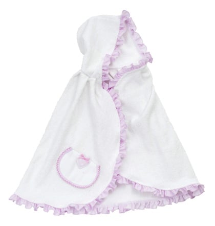 Mantellina bagno Cuore - Rosa