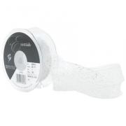 Nastro Random Glitter 25mm - Bianco