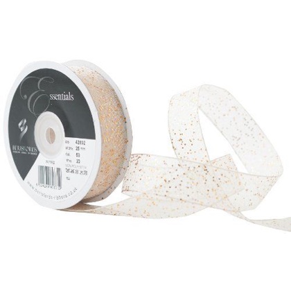 Nastro Random Glitter 25mm - Crema
