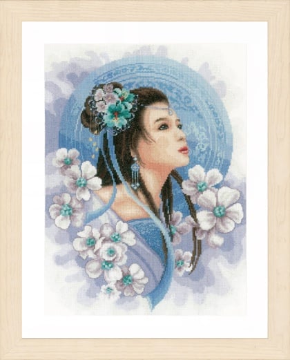 Asian lady in blue