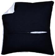 Dorso cuscino 45x45 con zip - nero