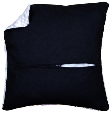Dorso cuscino 45x45 con zip - nero
