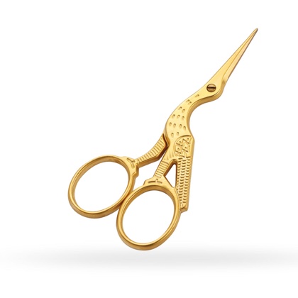 Forbici Ricamo Cicogna – Omnia – Sabbiato - Oro - cm. 9