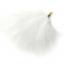 Piuma decorativa con porta pendente - Bianco neve