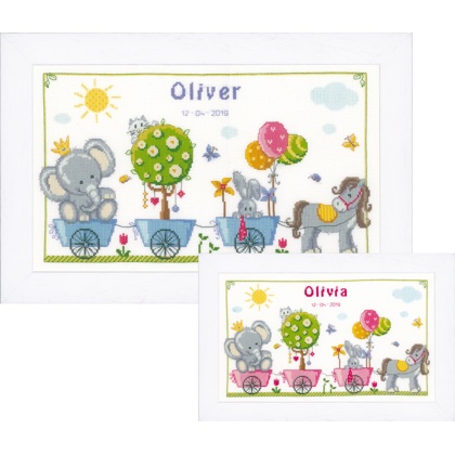 Sampler Nascita - Cute Animal Parade