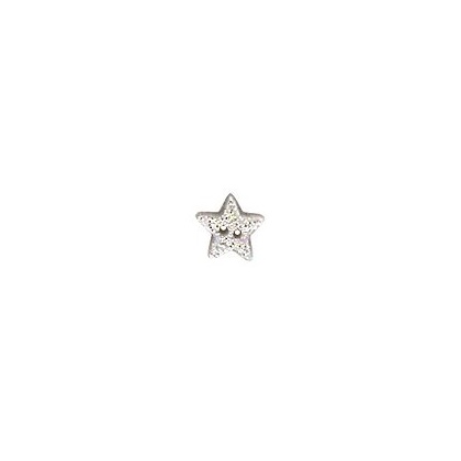 Bottone Silver Disco Star, Small