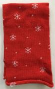 Tubolare Elastico - Fiocchi di Neve - Rosso/Bianco - 30x8cm.