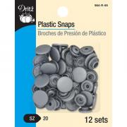 Bottoni a pressione in plastica - Tondi Grigi