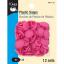 Bottoni a pressione in plastica - Fiore rosa con sorriso