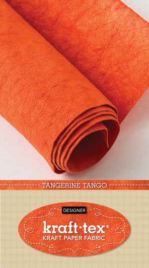 Tessuto carta similpelle Kraft-tex® - Mandarino Tango